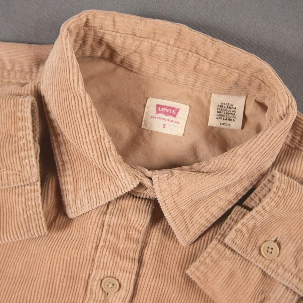Levi's Corduroy Long Sleeve Men Shirt S Skate Western Boho Cabin Retro Coastal